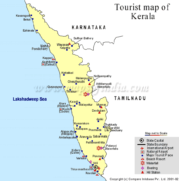 Map Of Kerala Map Of Kerala Tourism Kerala Map Map Of Kerala Districts